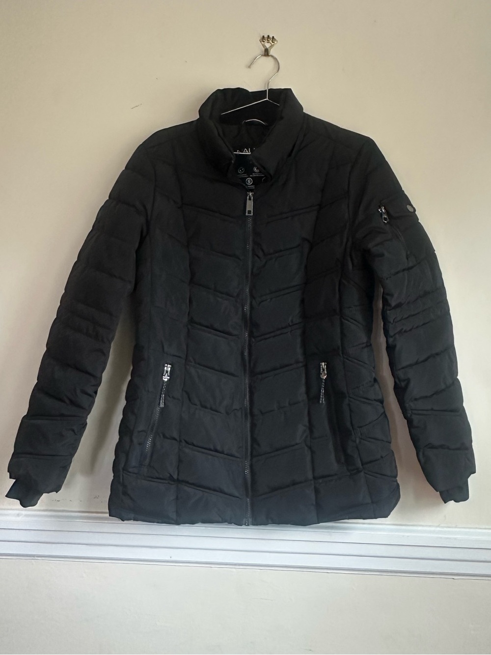 Nautica Black Quilted Puffer Jacket Large